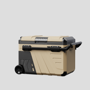 Evolar Elektrischer Kompressor Kühlbox - 35L - 12V/230V - Inklusive 2 Batterien - Mit Rädern und Griff - Khaki