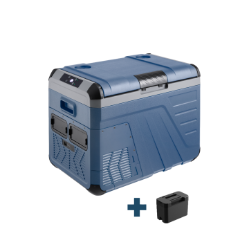 Evolar Elektrischer Kompressor Kühlbox - 35L - 12V/230V - Inklusive Batterie - Dunkelblau