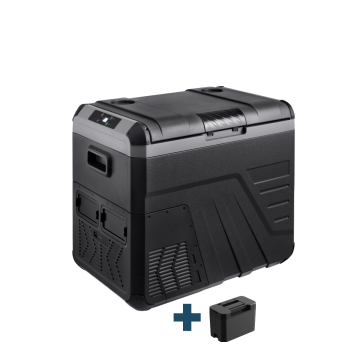 Evolar Elektrischer Kompressor Kühlbox - 45L - 12V/230V - Inklusive Batterie - Schwarz