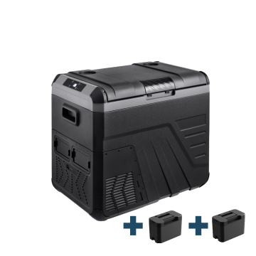 Evolar Elektrischer Kompressor Kühlbox - 45L - 12V/230V - Inklusive 2 Batterien - Schwarz