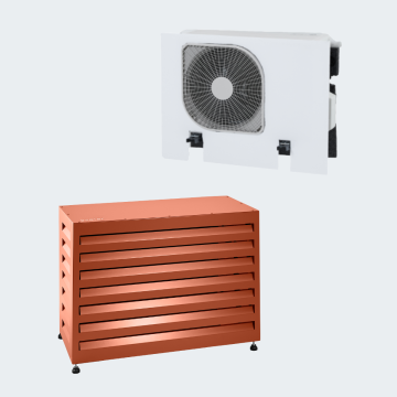 Evolar Warmtepomp Omkasting met Opstelvoetjes Steenrood XS