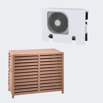 Evolar WPC Warmtepomp Omkasting met Opstelvoetjes Tropical Teak Small