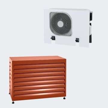 Evolar Warmtepomp Omkasting met Opstelvoetjes Steenrood Small