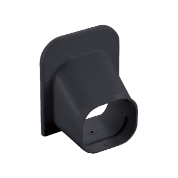 Evolar Klima- Decken-/Wandendstück Schwarz 75 x 63 MM