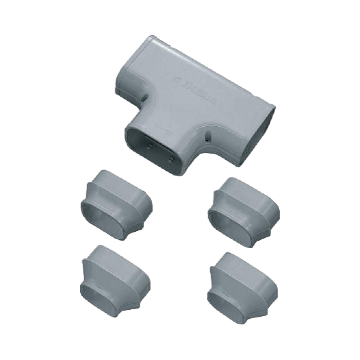Evolar Klima-T-Stück Grau 75 x 63 MM
