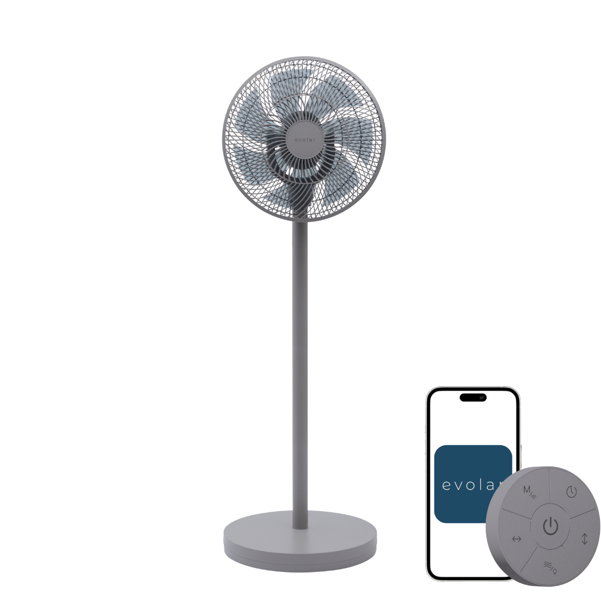 Evolar Smart Fan 36W - Hellgrau - Inklusive Batterie - Zweite Chance