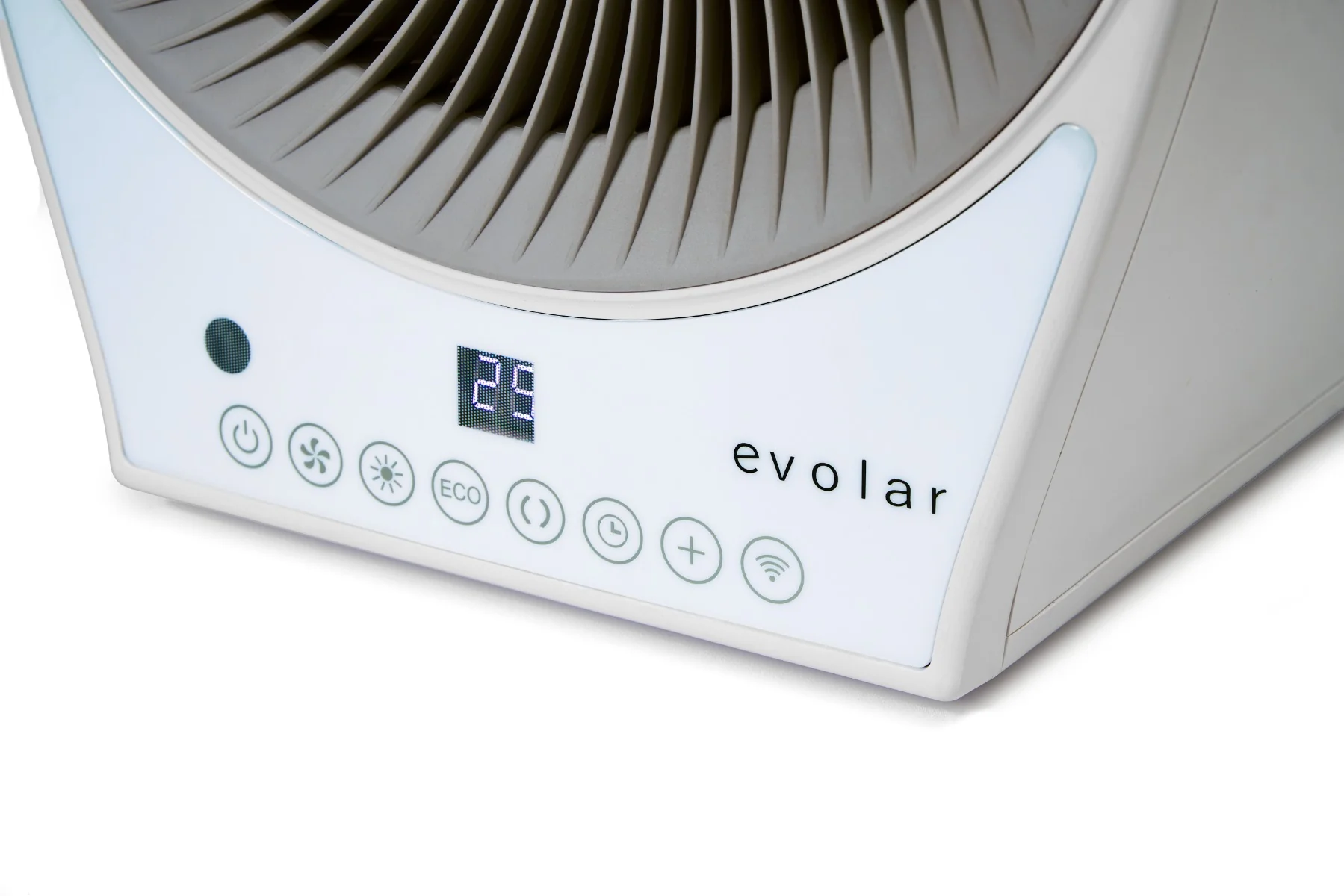 Vier Ventilatorstufen und 70° -Oszillation